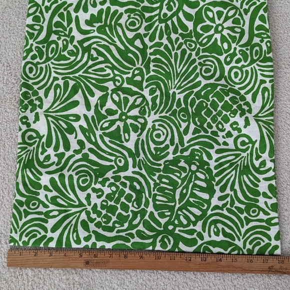 Large Abstract Green handmade reusable shopping tote bag - Picture 4 of 5